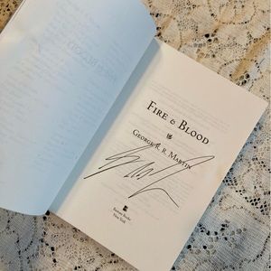 Signed paperback Fire and Blood by George R.R. Martin